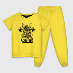 Пижама хлопковая детская Valheim, цвет: желтый