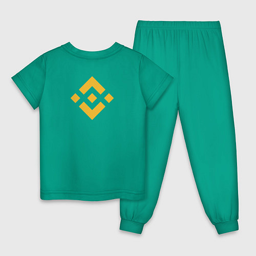 Детская пижама BINANCE БИНАНС БИРЖА СПИНА / Зеленый – фото 2