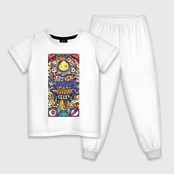 Пижама хлопковая детская Небесный дворец, цвет: белый