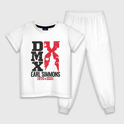 Пижама хлопковая детская DMX 1970-2021, цвет: белый