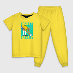 Пижама хлопковая детская Roberto Carlos, цвет: желтый