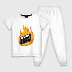 Пижама хлопковая детская BTS HOT БТС, цвет: белый