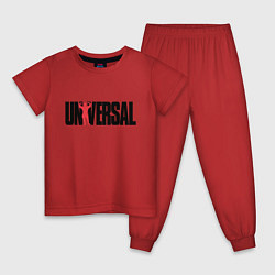 Пижама хлопковая детская ANIMAL UNIVERSAL ЭНИМАЛ, цвет: красный