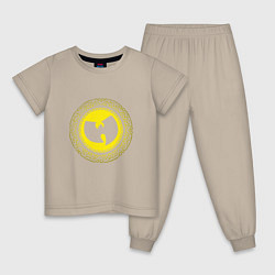 Пижама хлопковая детская Wu-Tang Style, цвет: миндальный