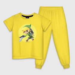 Пижама хлопковая детская Линк, цвет: желтый