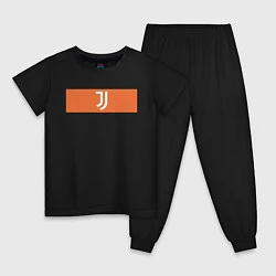 Пижама хлопковая детская Juventus Tee Cut & Sew 2021, цвет: черный