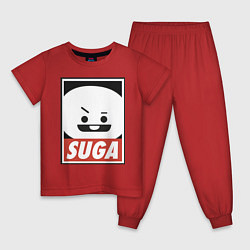 Пижама хлопковая детская Шуга, цвет: красный