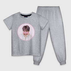 Пижама хлопковая детская Sweet Namjoon, цвет: меланж