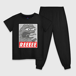 Пижама хлопковая детская Pepe trigger, цвет: черный