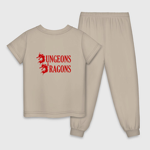 Детская пижама Dungeons and Dragons Драконы / Миндальный – фото 2