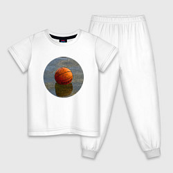 Пижама хлопковая детская Streetball, цвет: белый