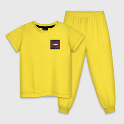 Пижама хлопковая детская Maneskin, цвет: желтый