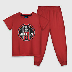 Пижама хлопковая детская Майкл Джордан, цвет: красный