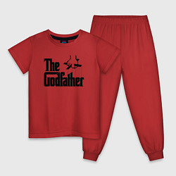 Пижама хлопковая детская Крестный отец, цвет: красный
