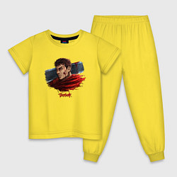 Пижама хлопковая детская BERSERK 9, цвет: желтый