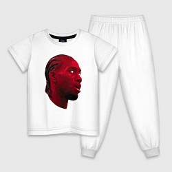 Пижама хлопковая детская NBA - Leonard, цвет: белый