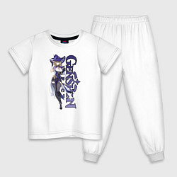 Пижама хлопковая детская GENSHIN IMPACT Lisa, цвет: белый