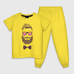 Пижама хлопковая детская Барбер, цвет: желтый
