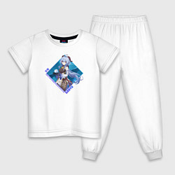 Пижама хлопковая детская Ganyu, цвет: белый