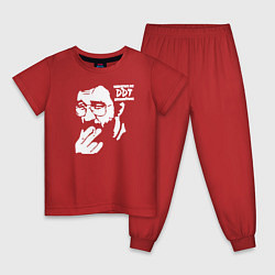 Пижама хлопковая детская DDT Юрий Шевчук, цвет: красный