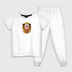 Пижама хлопковая детская Нино800, цвет: белый