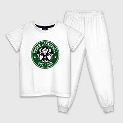 Пижама хлопковая детская Bucks Basketball, цвет: белый