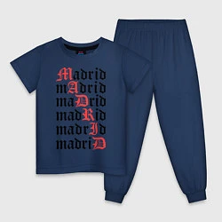 Пижама хлопковая детская Real Madrid, цвет: тёмно-синий