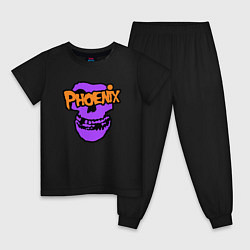 Пижама хлопковая детская Phoenix Misfits, цвет: черный