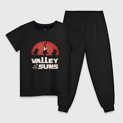 Пижама хлопковая детская Valley Of The Suns, цвет: черный