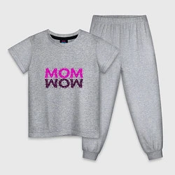 Пижама хлопковая детская MOM, цвет: меланж