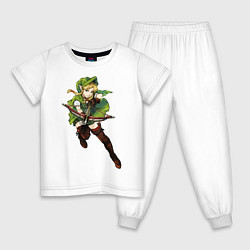 Пижама хлопковая детская Zelda1, цвет: белый