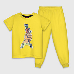 Пижама хлопковая детская Души морковь, цвет: желтый