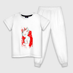 Пижама хлопковая детская Dragon ball,, цвет: белый
