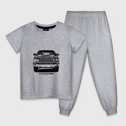 Пижама хлопковая детская Тойота Тундра, цвет: меланж