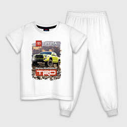 Пижама хлопковая детская Toyota Racing Development mountains competition, цвет: белый