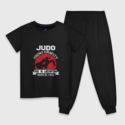 Пижама хлопковая детская Judo Weapon, цвет: черный