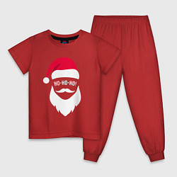 Пижама хлопковая детская Санта ХО-ХО-ХО арт, цвет: красный