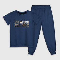 Пижама хлопковая детская Шерлок 2027, цвет: тёмно-синий