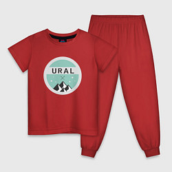 Пижама хлопковая детская УРАЛ 01, цвет: красный