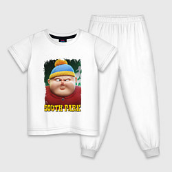 Пижама хлопковая детская Eric Cartman 3D South Park, цвет: белый