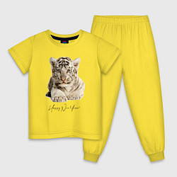 Пижама хлопковая детская Happy New Tiger Year!, цвет: желтый
