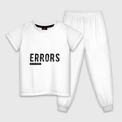 Пижама хлопковая детская Watch Dogs: Error, цвет: белый