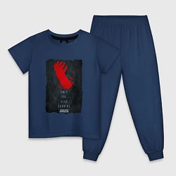 Пижама хлопковая детская DEAD SPACE РУКА В КОСМОСЕ, цвет: тёмно-синий