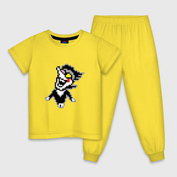 Пижама хлопковая детская Spamton Deltarune Спамтон Дельтарун, цвет: желтый