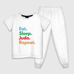 Детская пижама Eat Sleep Judo Repeat