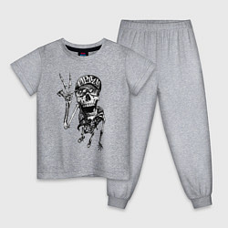 Пижама хлопковая детская Skeleton dude, цвет: меланж