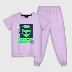 Пижама хлопковая детская GONE FLUDD UFO, цвет: лаванда