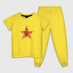 Пижама хлопковая детская Красная звезда полутон, цвет: желтый