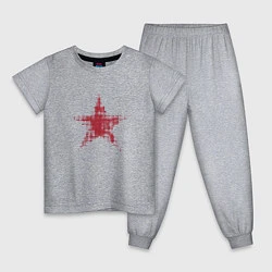 Пижама хлопковая детская Красная звезда полутон, цвет: меланж