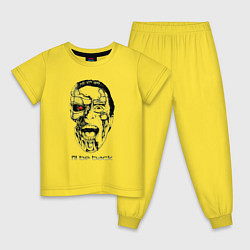 Пижама хлопковая детская Терминатор прозрачный, цвет: желтый